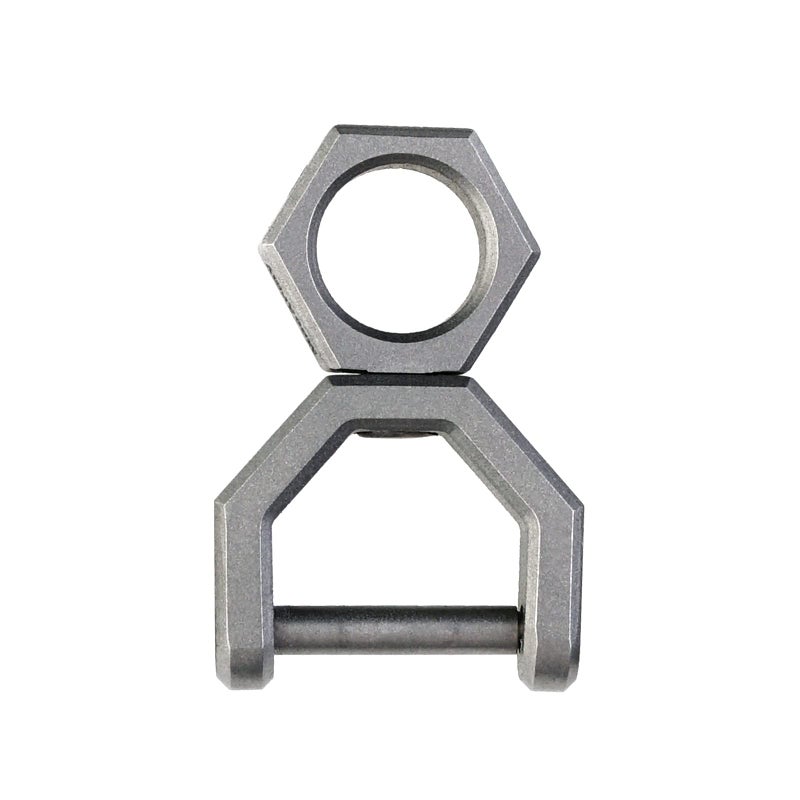 MecArmy Titanium rotatory D shape key ring, Utility Keyring with Screw Shackle, Car Key Tool Key Ring for Everyday Carry (Medium) - Image 1